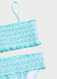 Printed bandeau bikini