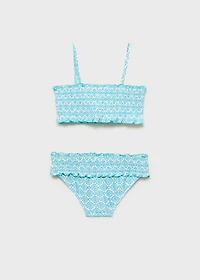 Printed bandeau bikini