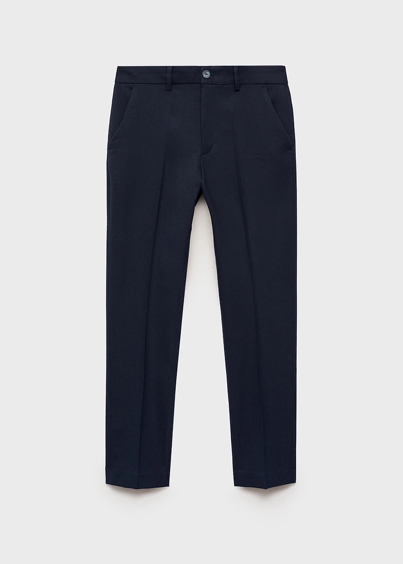 Pique suit pants