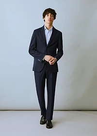 Pique suit pants