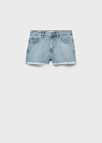 Low-waist shorts with rhinestones