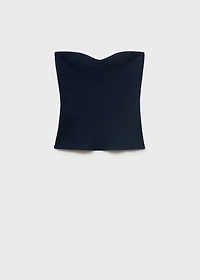 Strapless knitted top