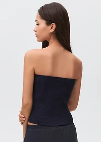 Strapless knitted top