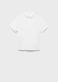 Linen-blend short-sleeve shirt
