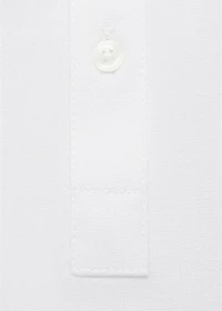 Linen-blend short-sleeve shirt