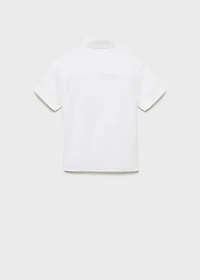 Linen-blend short-sleeve shirt