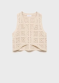 Crochet knitted vest