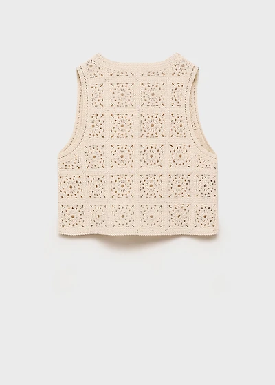 Crochet knitted vest