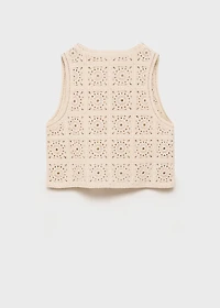 Crochet knitted vest