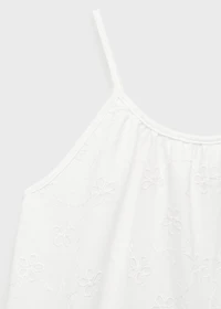 Floral embroidery jumpsuit