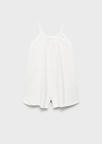 Floral embroidery jumpsuit