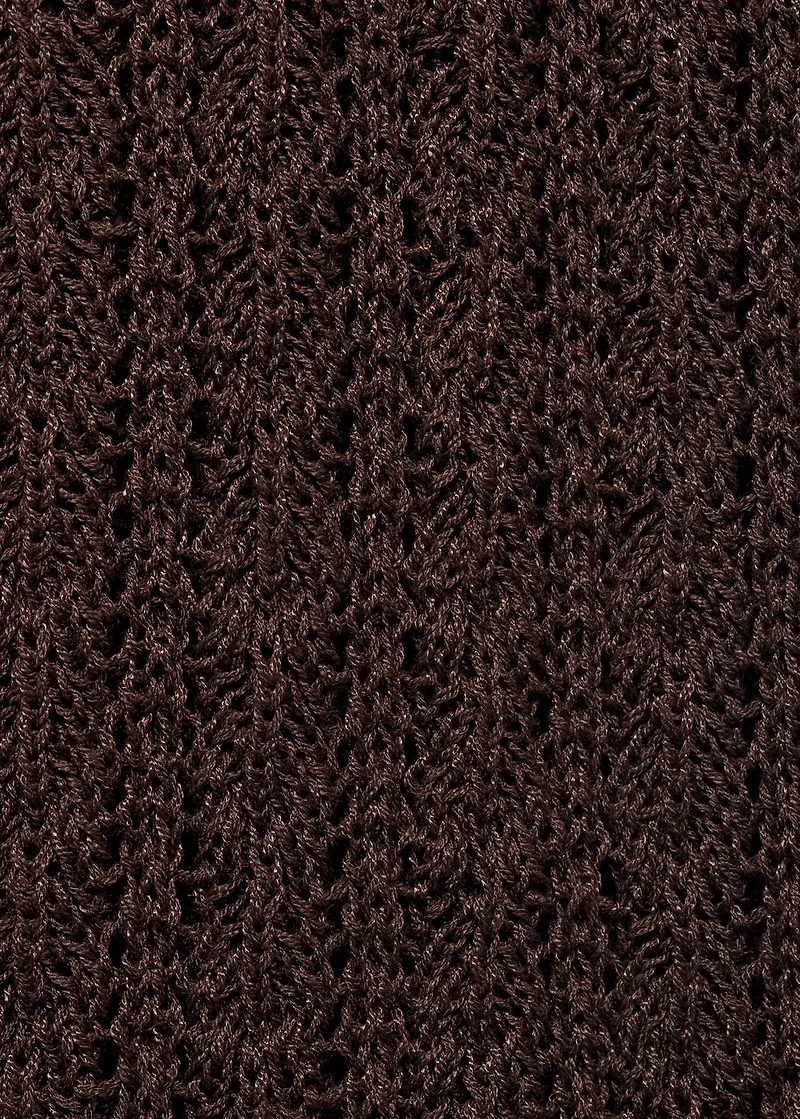 Straight-fit knitted pants with lace accents