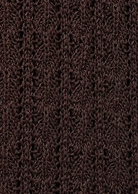 Straight-fit knitted pants with lace accents