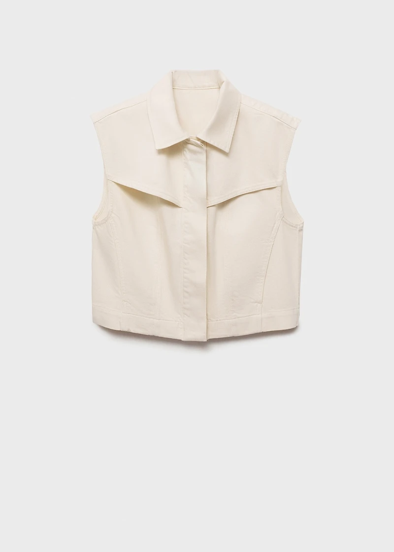Denim-effect vest