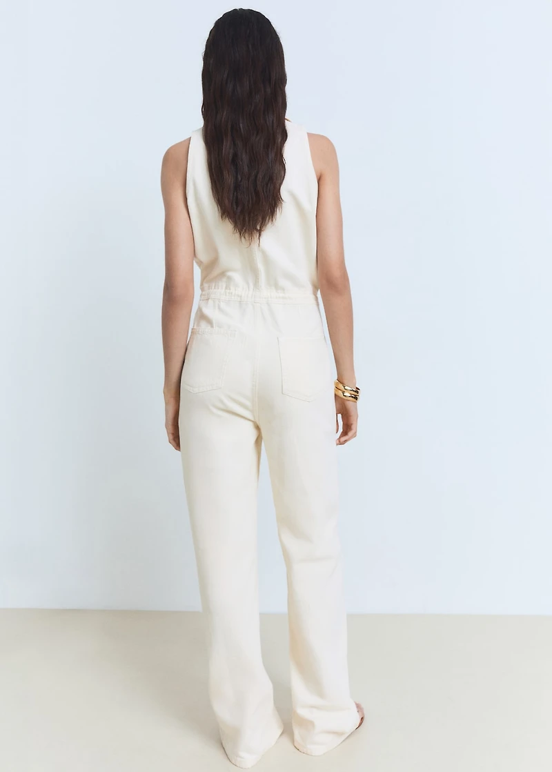Long denim jumpsuit