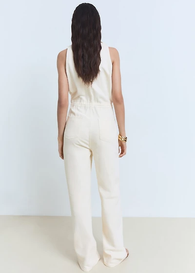 Long denim jumpsuit