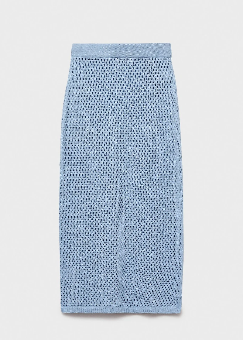 Knitted skirt with rhinestone detail