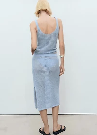 Knitted skirt with rhinestone detail