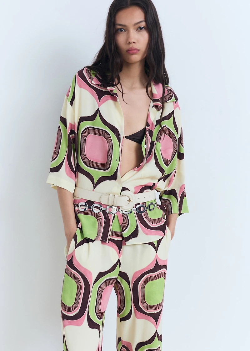 Geometric print pants