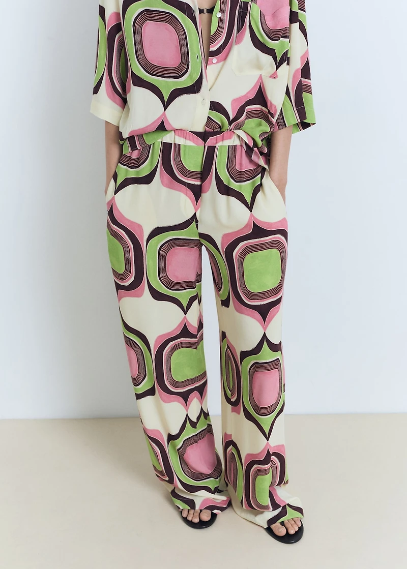 Geometric print pants