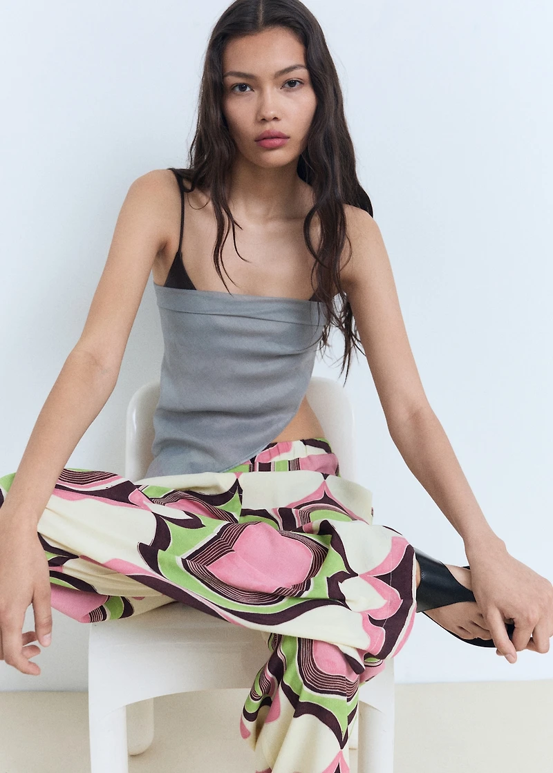 Geometric print pants