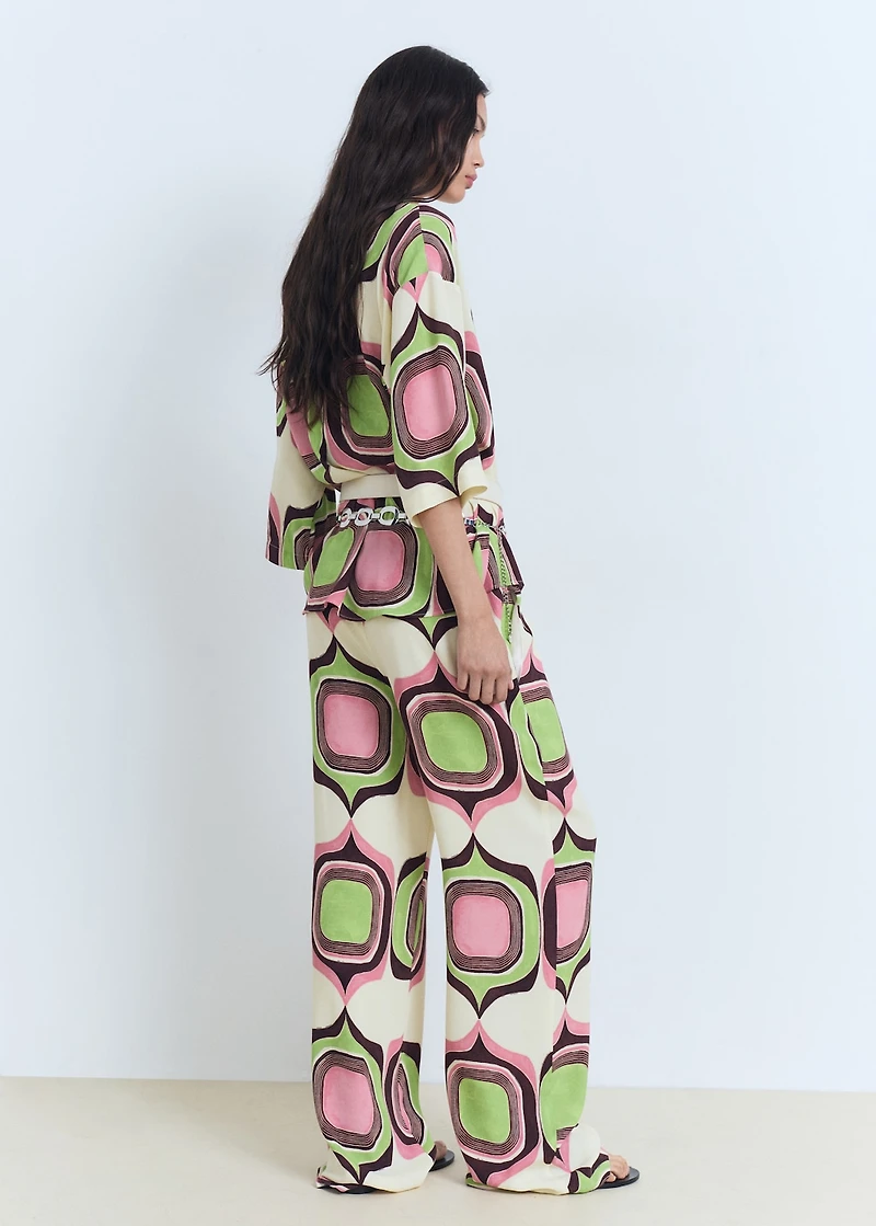 Geometric print pants