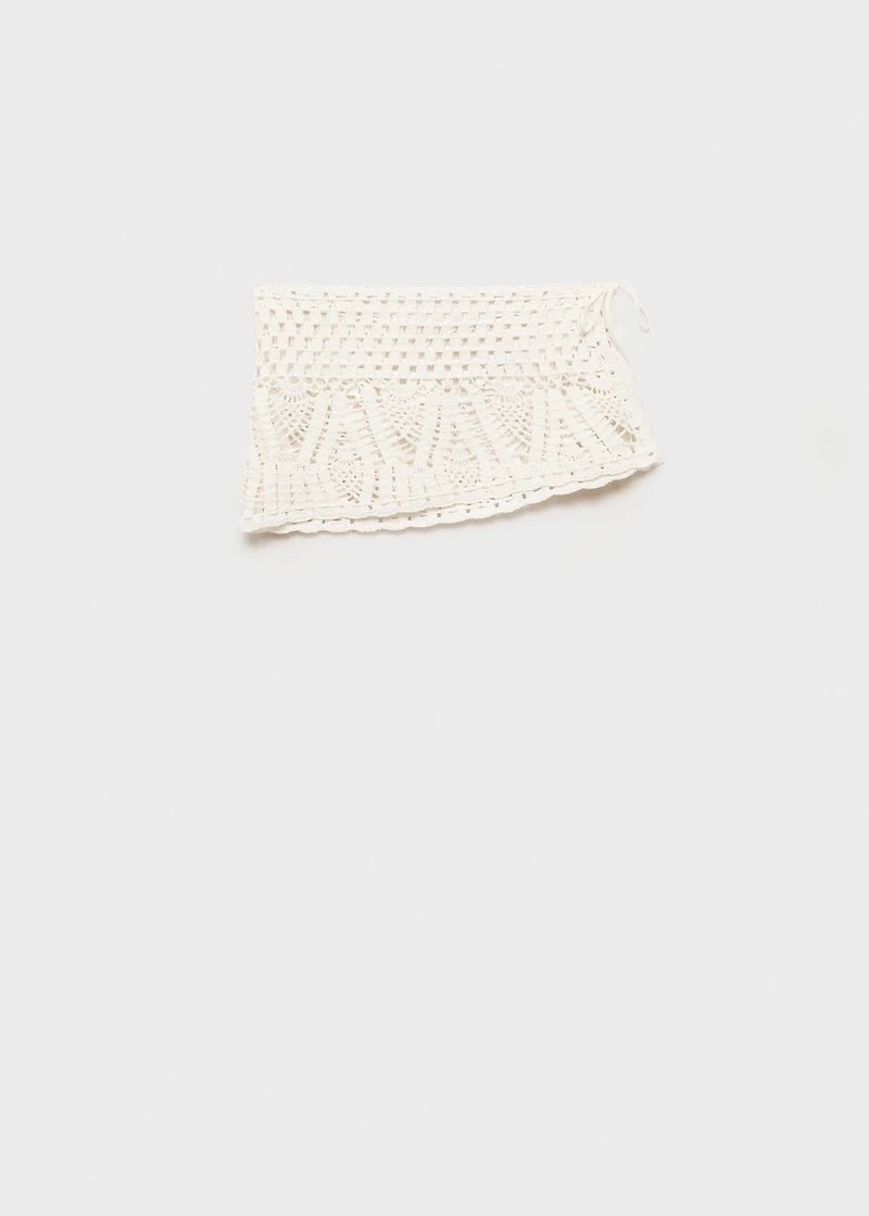 Crochet bow mini-skirt