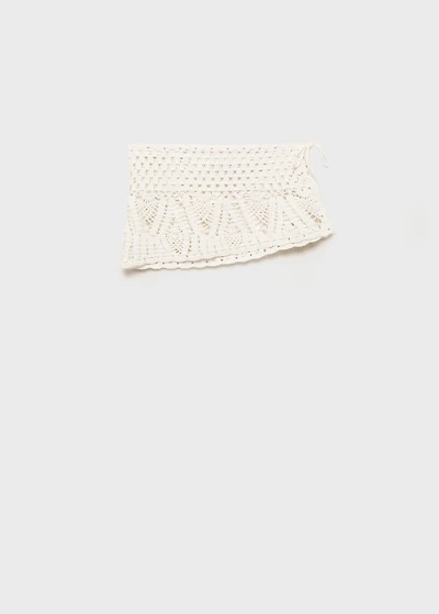 Crochet bow mini-skirt