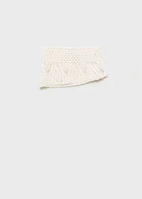 Crochet bow mini-skirt