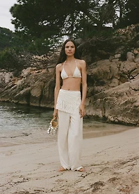 Crochet bow mini-skirt