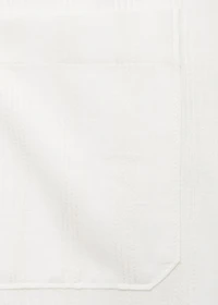 Linen-blend overshirt with pockets