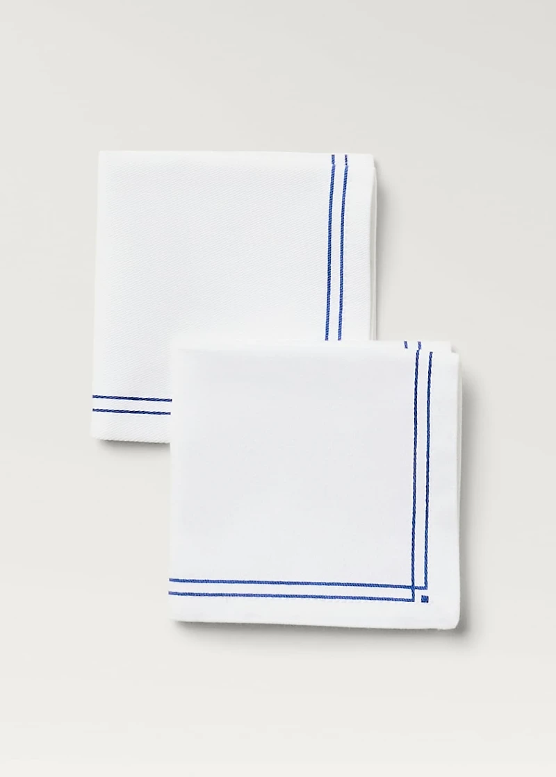 Printed cotton napkins