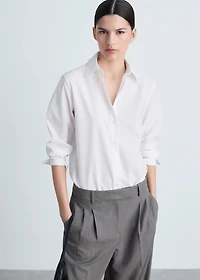 Regular cotton lyocell-blend shirt