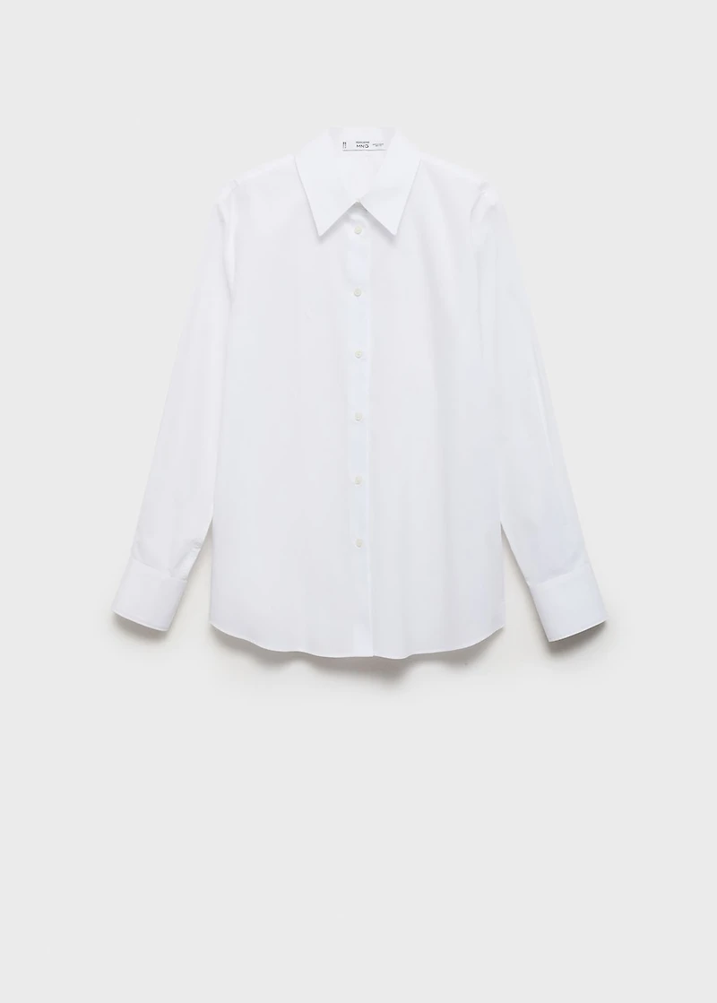 Regular cotton lyocell-blend shirt