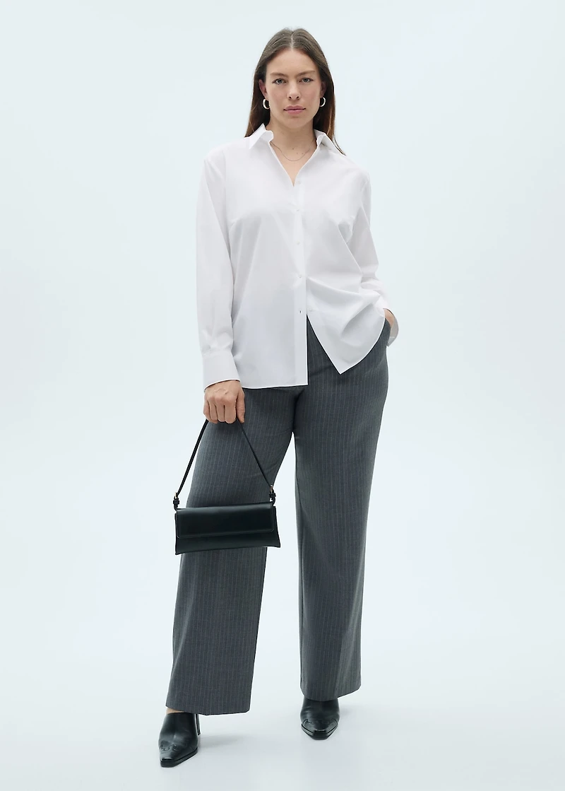 Regular cotton lyocell-blend shirt