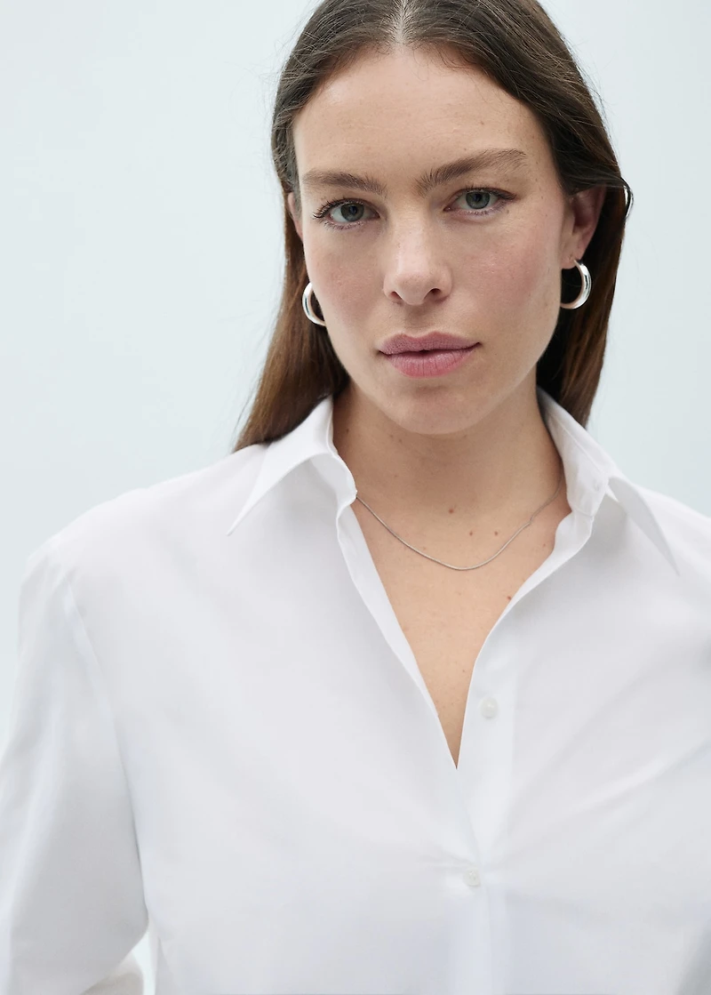 Regular cotton lyocell-blend shirt