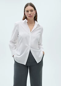 Regular cotton lyocell-blend shirt