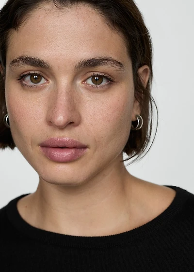 Wool-blend round-neck sweater