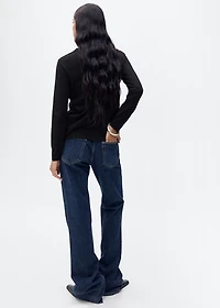 Wool-blend round-neck sweater