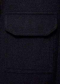 Flannel wool-blend overshirt