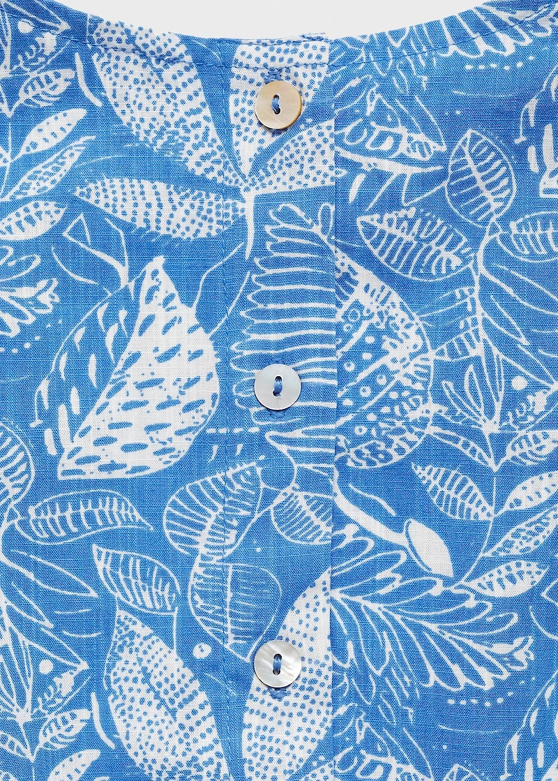 Printed jumpsuit with openings