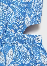 Printed jumpsuit with openings