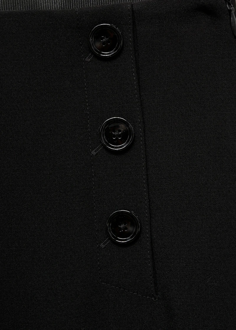 Wide leg pants with buttons