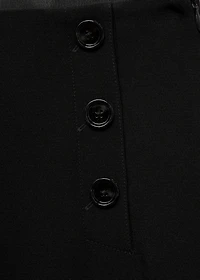 Wide leg pants with buttons