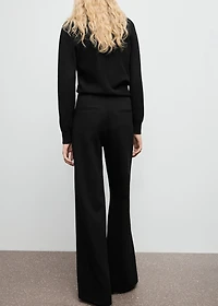 Wide leg pants with buttons