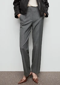 Straight mid-rise pants