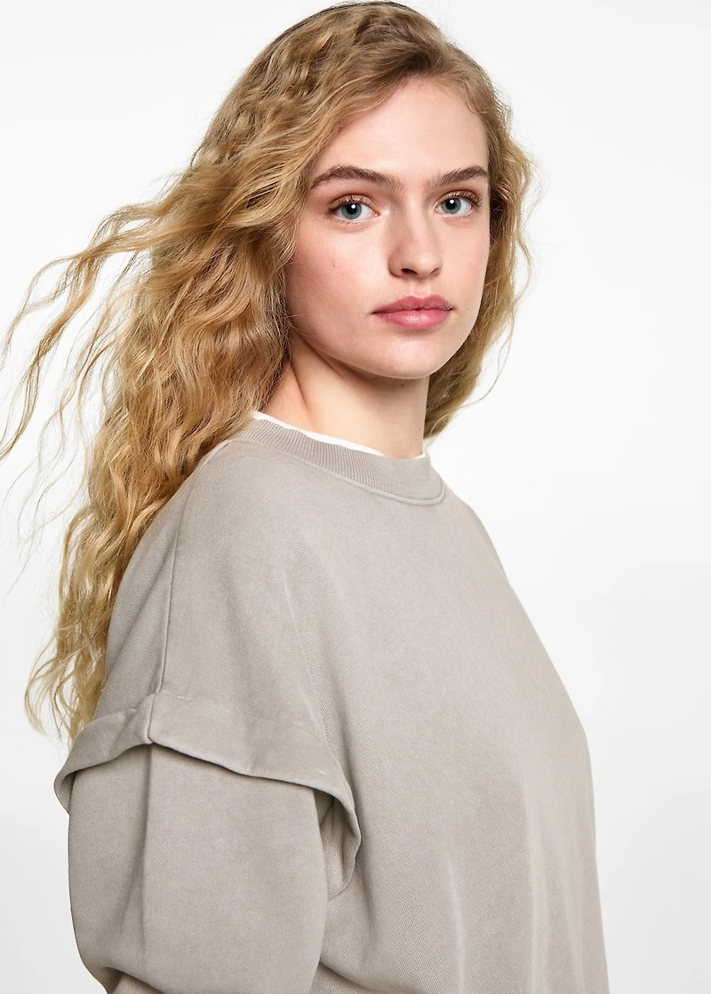 Shoulder seam sweatshirt