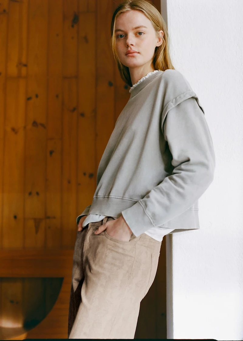 Shoulder seam sweatshirt