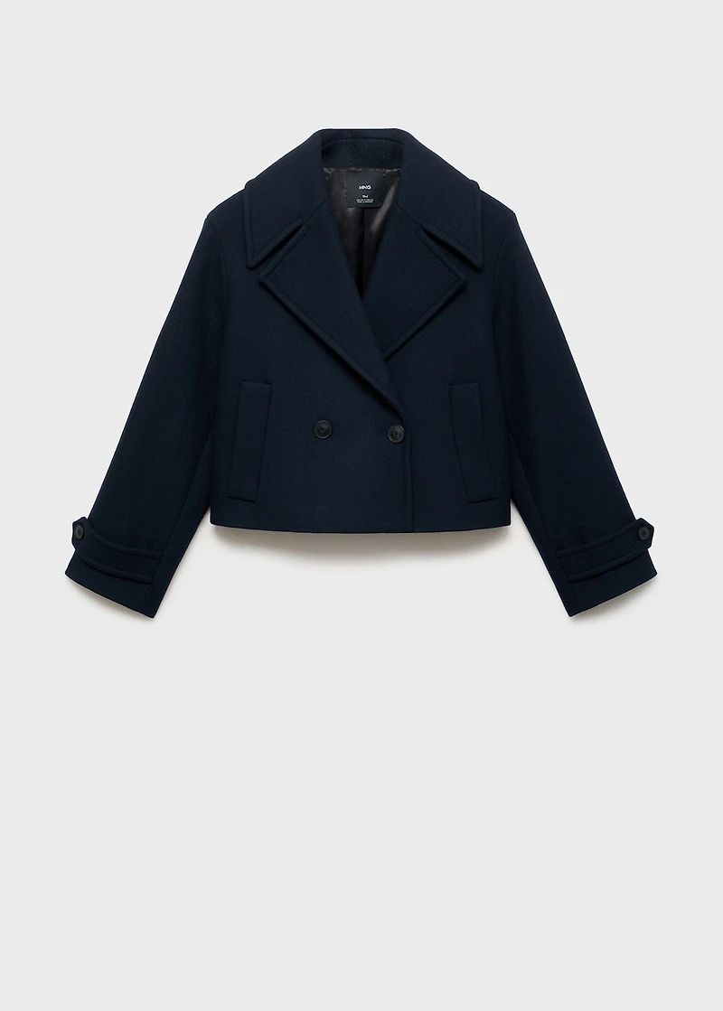 Wool-blend jacket with maxi lapels