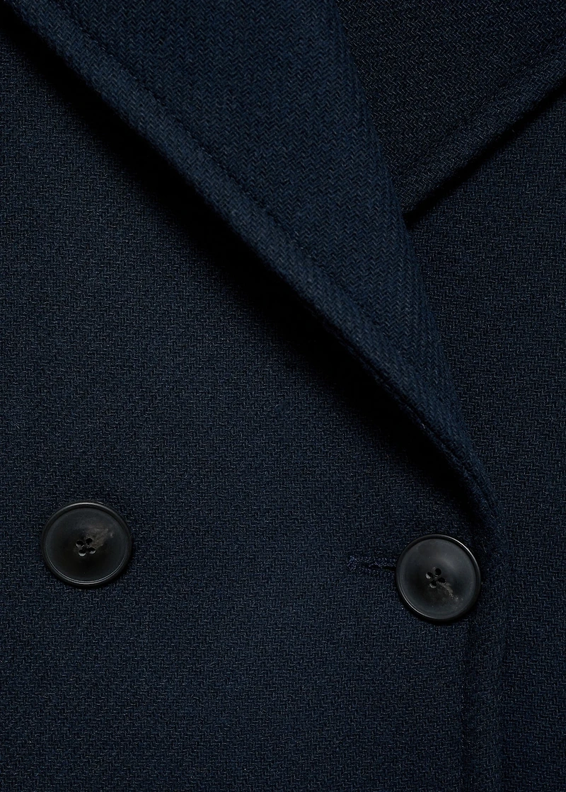 Wool-blend jacket with maxi lapels